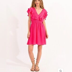 NWT Lili Sidonio by Molly Bracken Mini Dress in Fushia Size M
